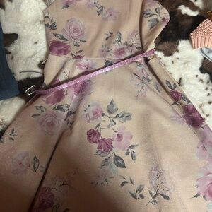 Knitworks Strapless Floral Dress in Pink and Purple